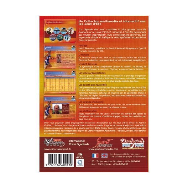 La Légende des Jeux (Cd-Rom)